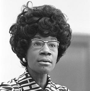 Photograph of Shirley Chisholm.